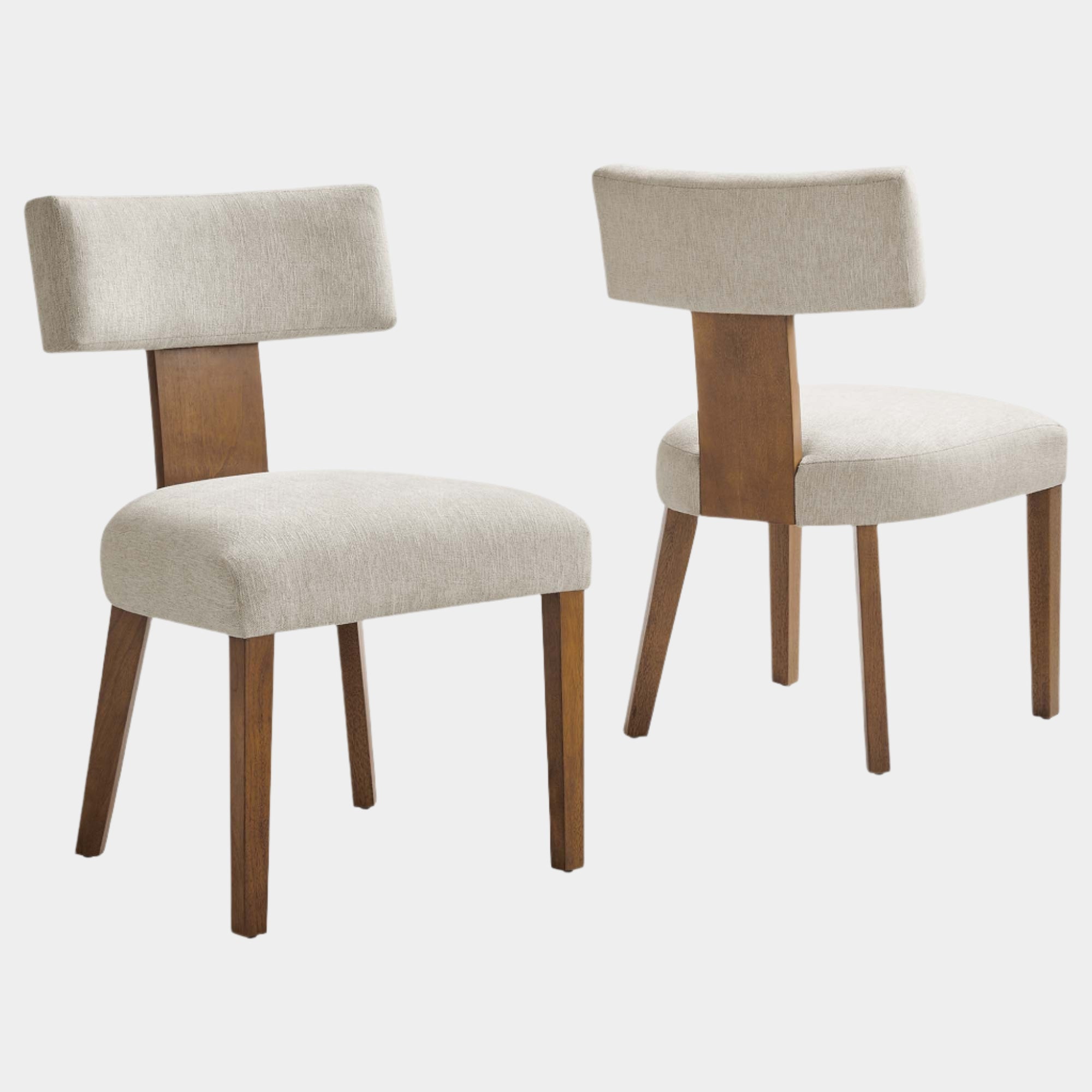 Nalani Fabric Upholstered Dining Chairs Set of 2