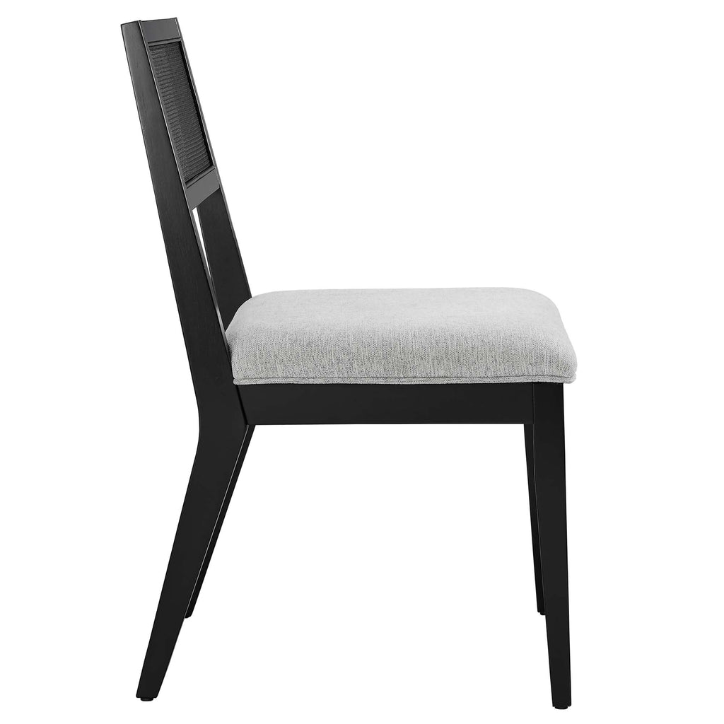 Nimba Faux Rattan Fabric Dining Chairs Set of 2