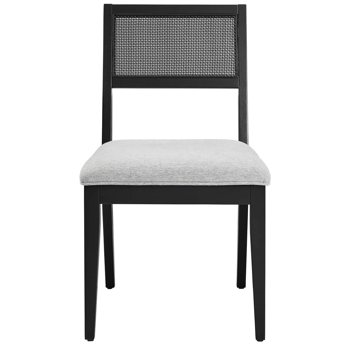 Nimba Faux Rattan Fabric Dining Chairs Set of 2