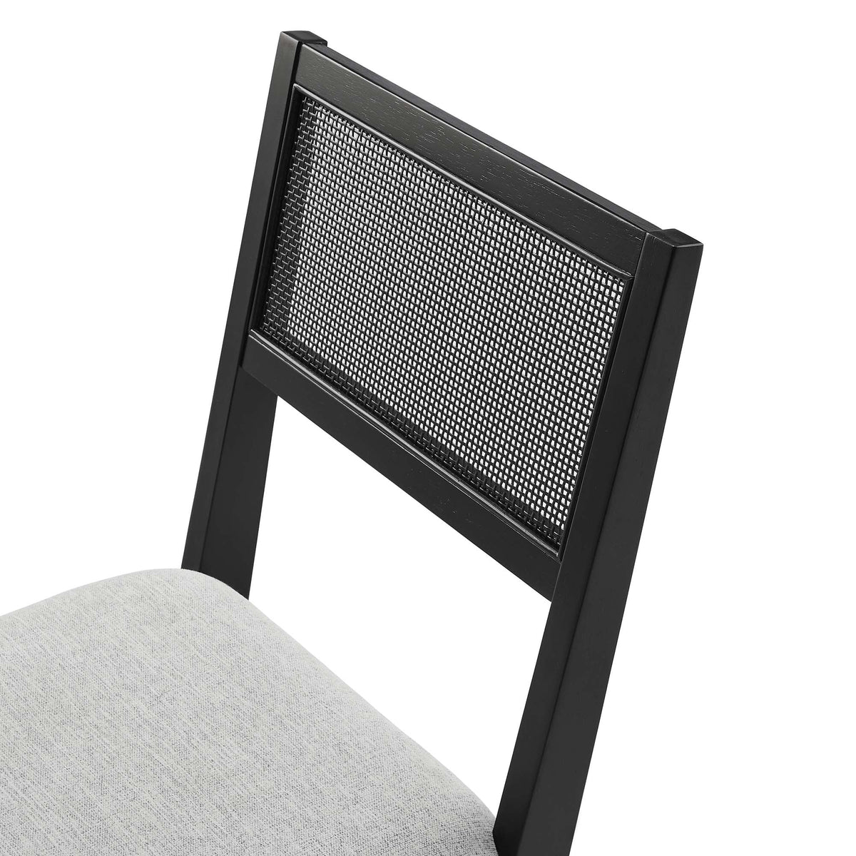 Nimba Faux Rattan Fabric Dining Chairs Set of 2