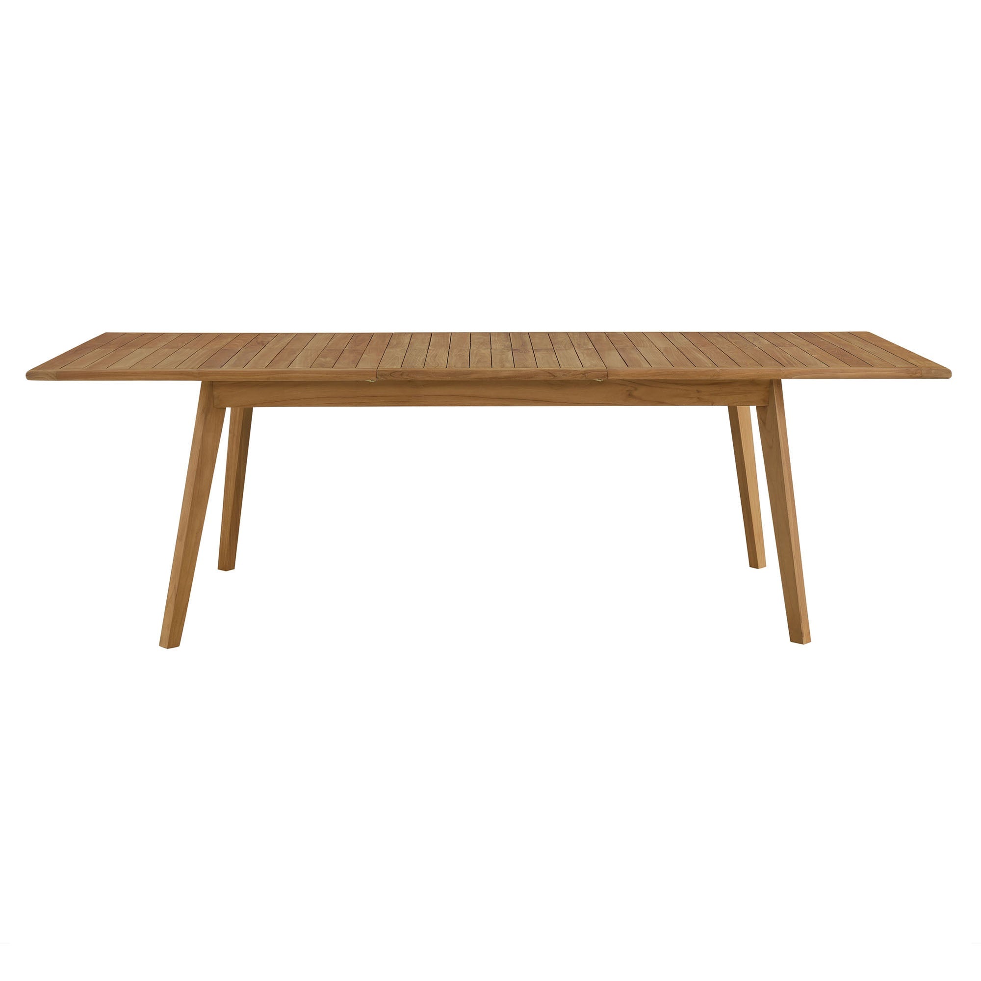 Vienna Outdoor Patio Teak Wood Extendable Dining Table in Natural