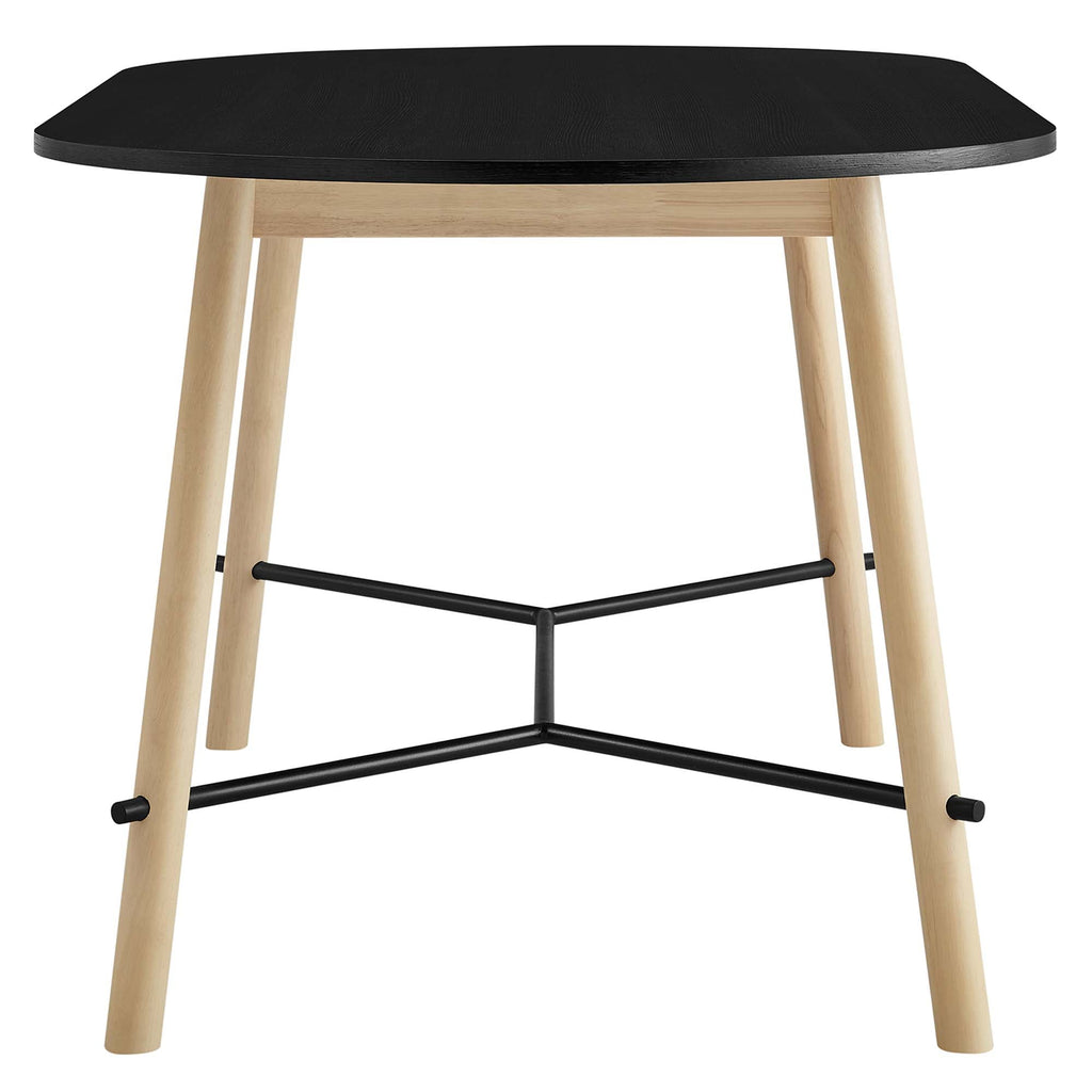 Infuse 71" Wood Grain Dining Table in Black Oak