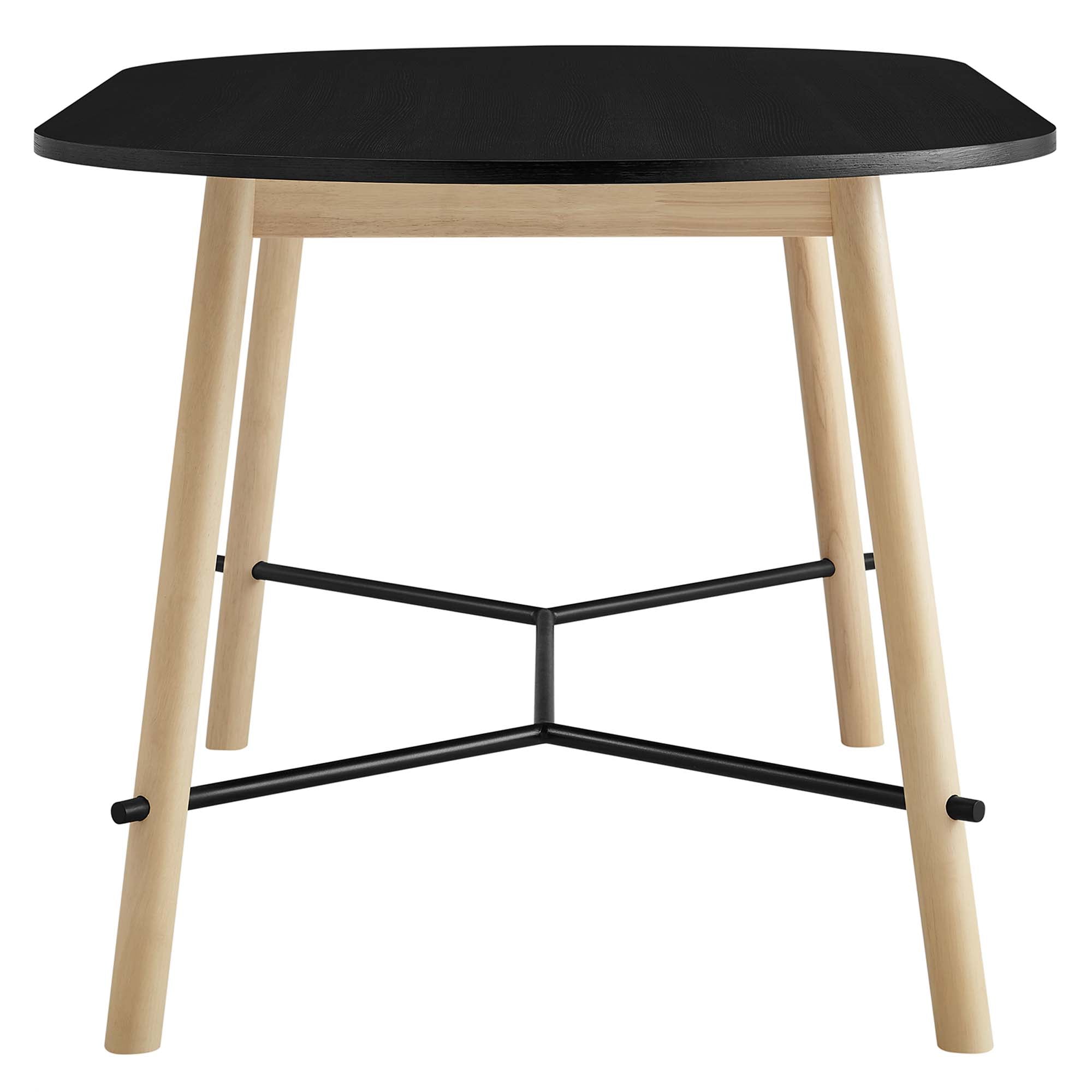 Infuse 71" Wood Grain Dining Table in Black Oak