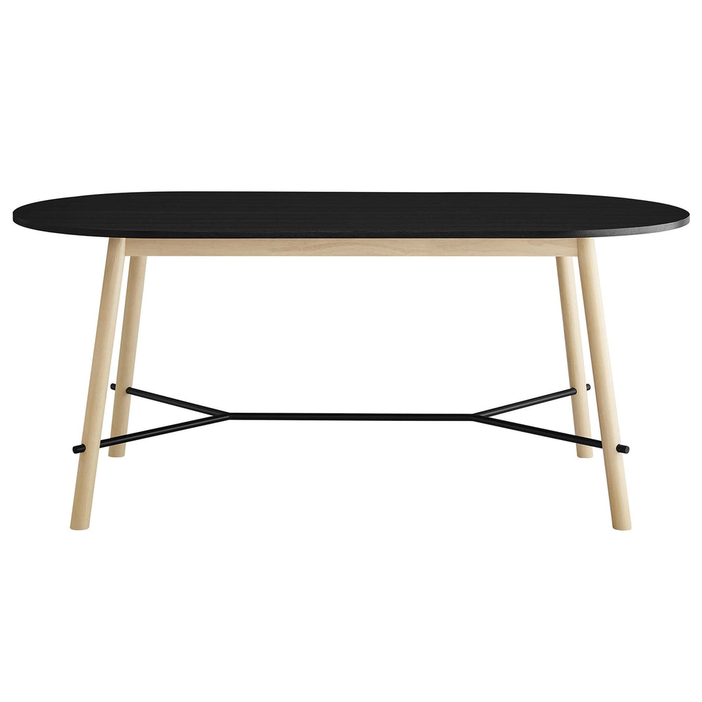 Infuse 71" Wood Grain Dining Table in Black Oak