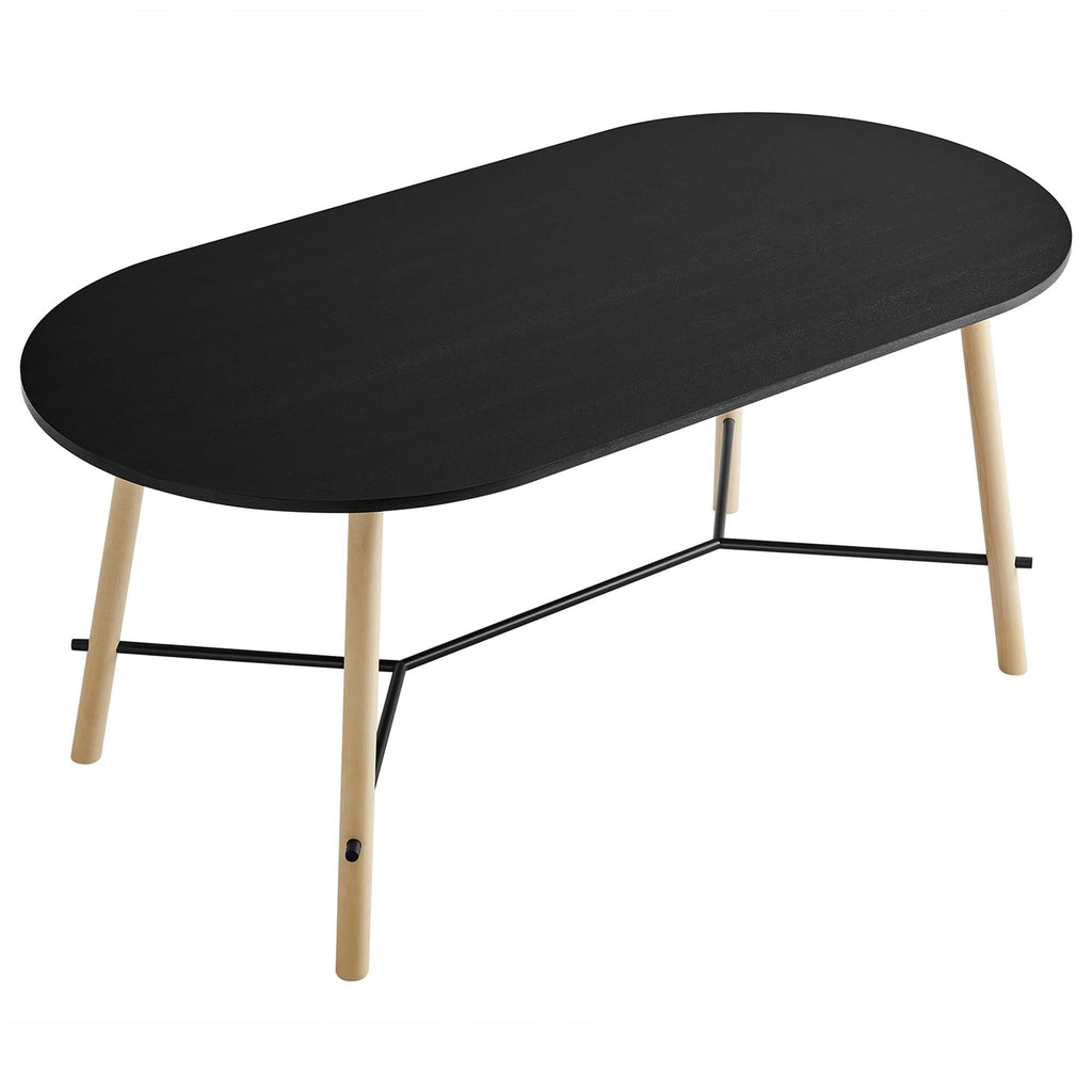 Infuse 71" Wood Grain Dining Table in Black Oak