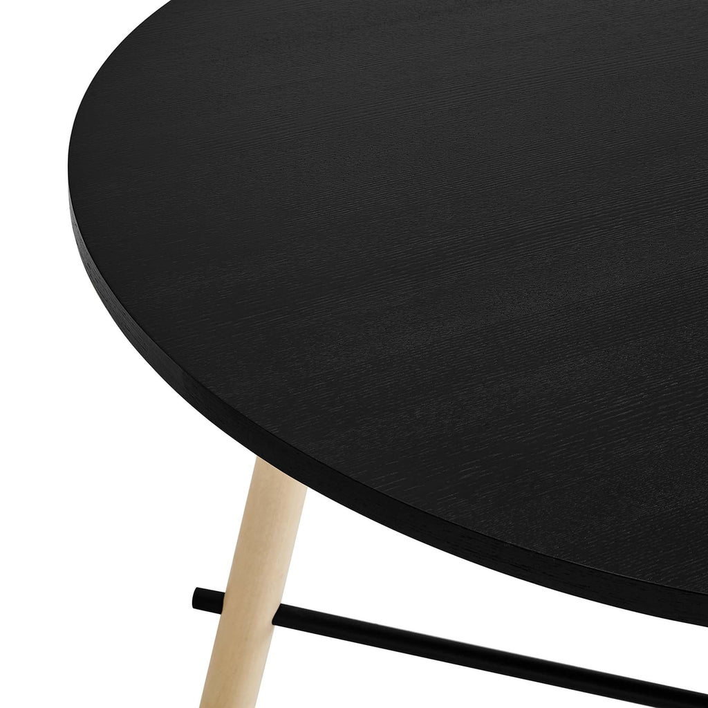 Infuse 71" Wood Grain Dining Table in Black Oak