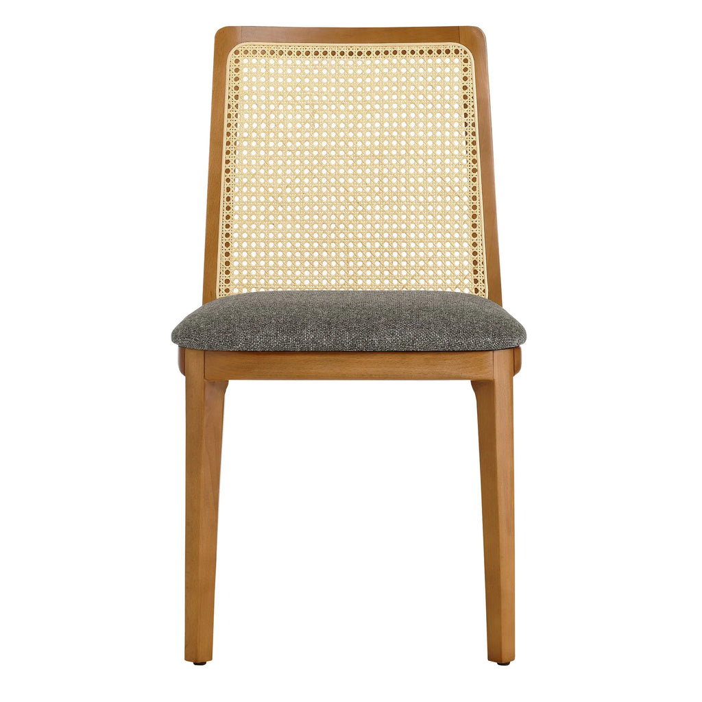 Monarch Wood and Rattan Dining Side Chair
