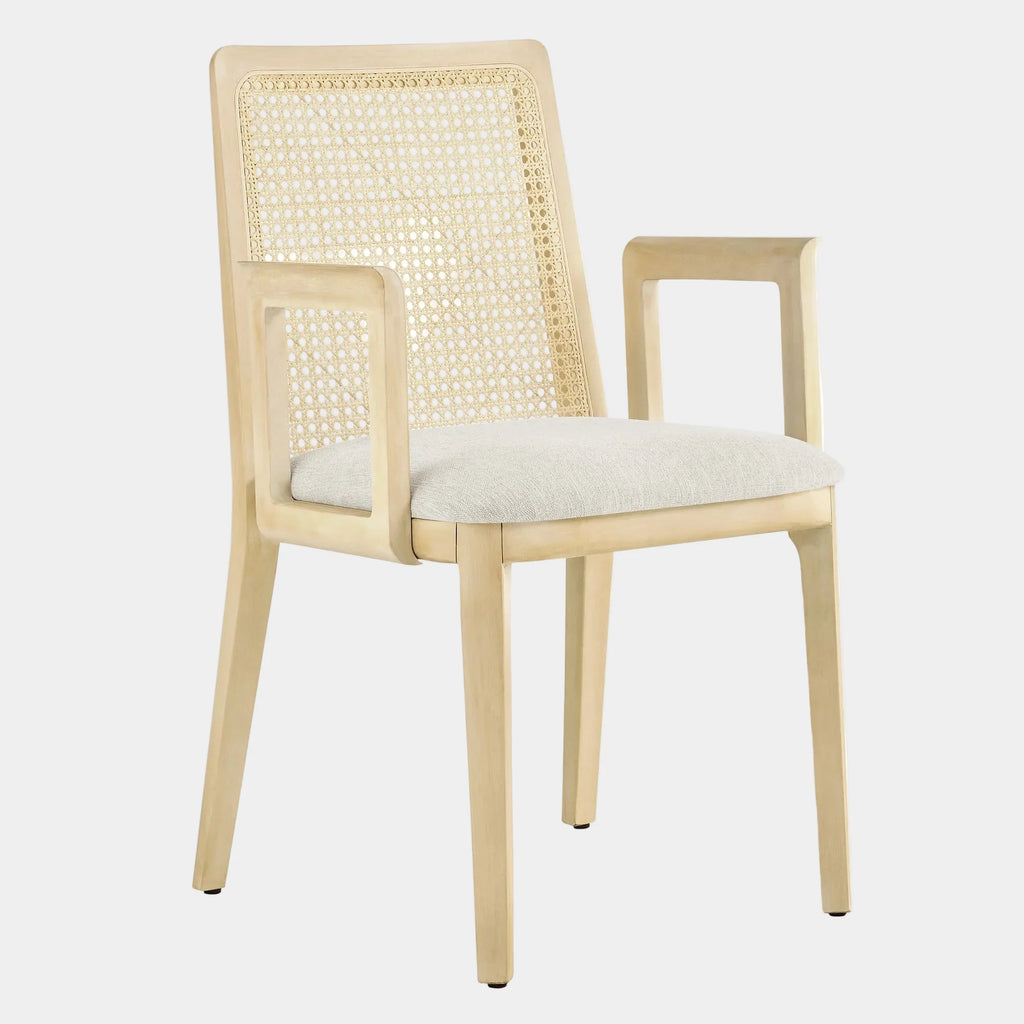 Monarch Wood and Rattan Dining Armchair
