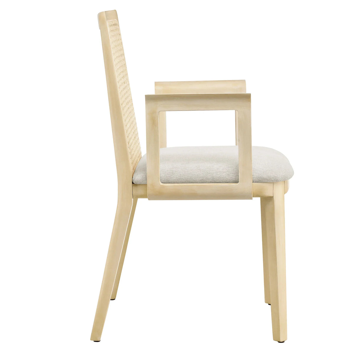 Monarch Wood and Rattan Dining Armchair