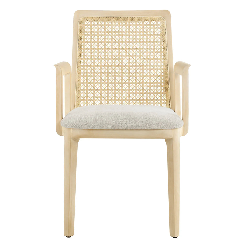 Monarch Wood and Rattan Dining Armchair