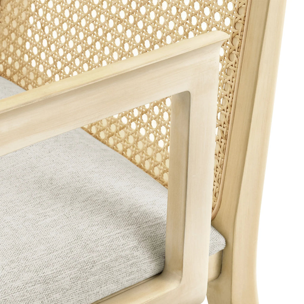 Monarch Wood and Rattan Dining Armchair