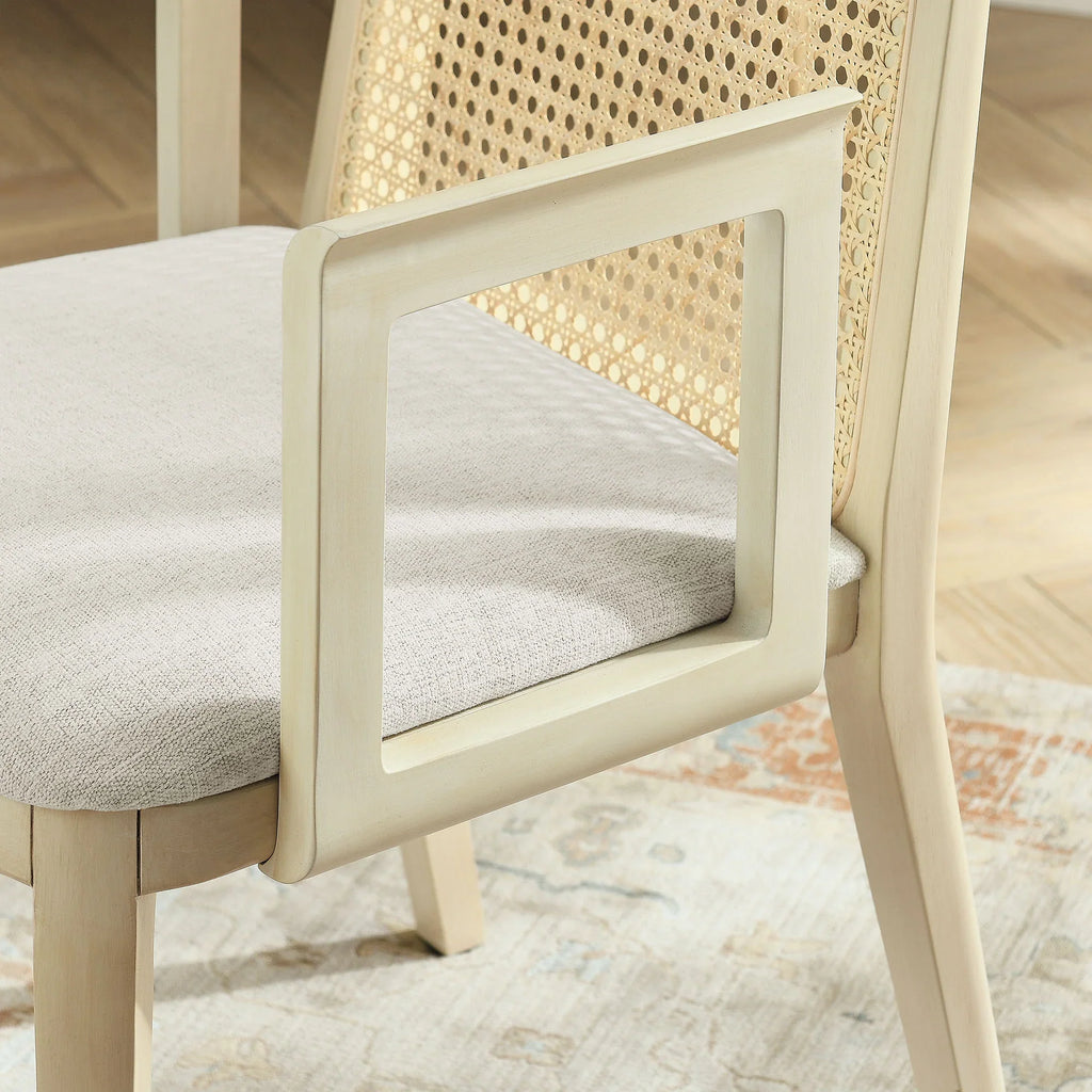 Monarch Wood and Rattan Dining Armchair