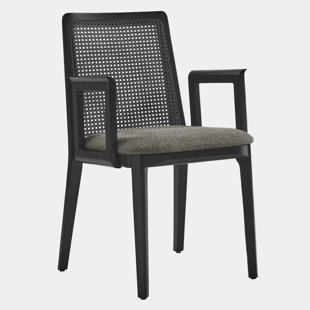 Monarch Wood and Rattan Dining Armchair