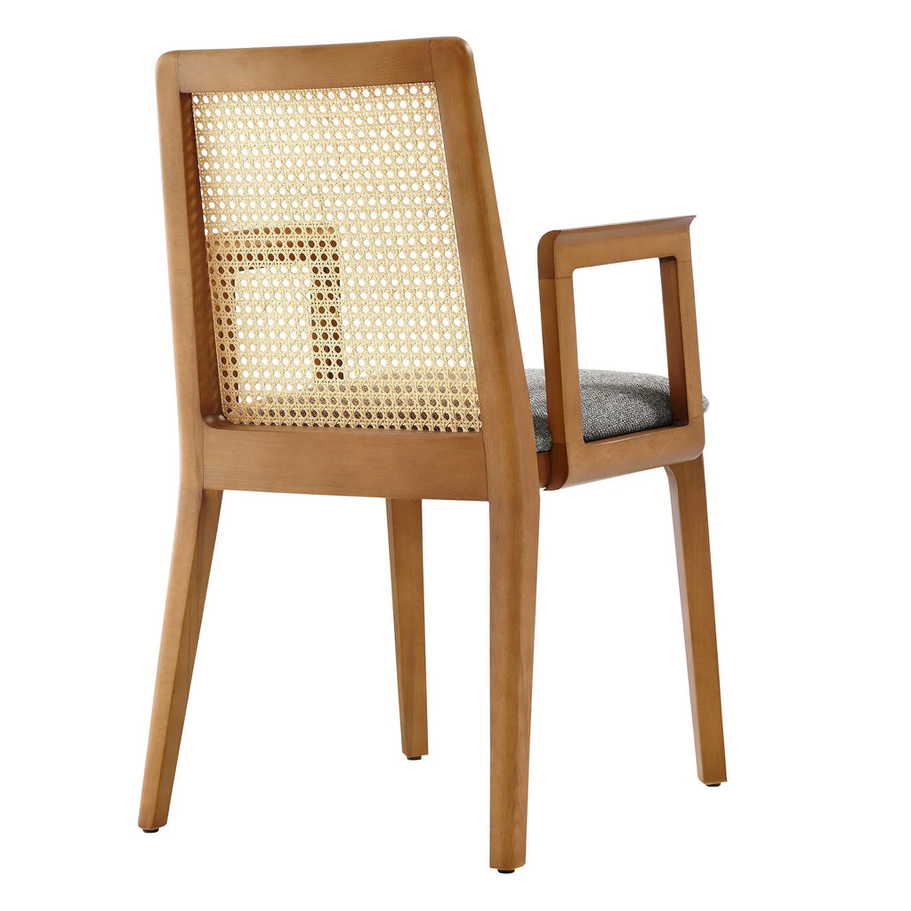 Monarch Wood and Rattan Dining Armchair