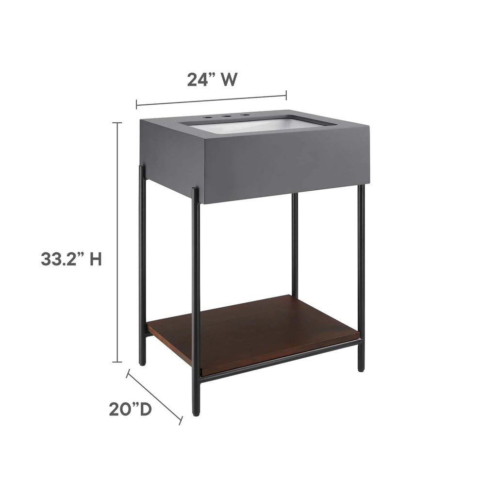 Etch Bathroom Vanity with Sink