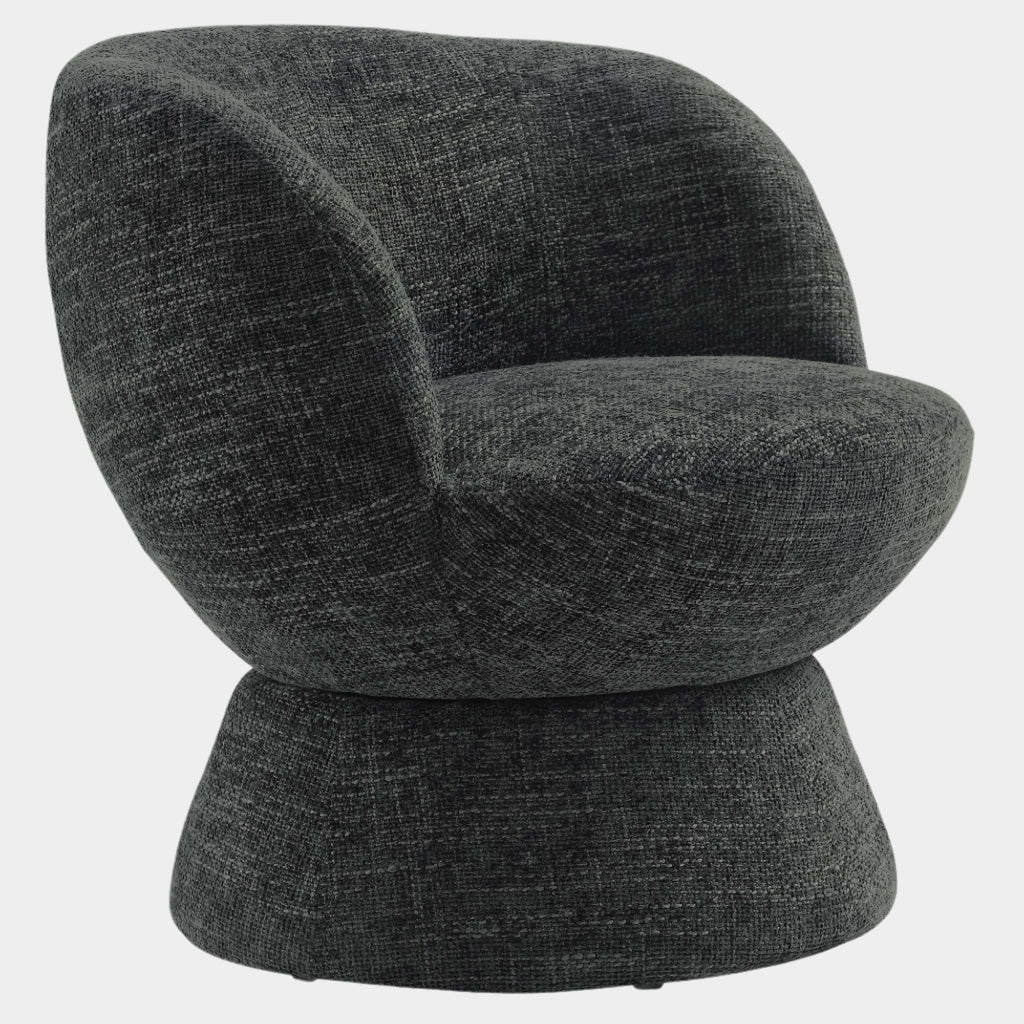 Vesta Chenille Fabric Upholstered Swivel Chair