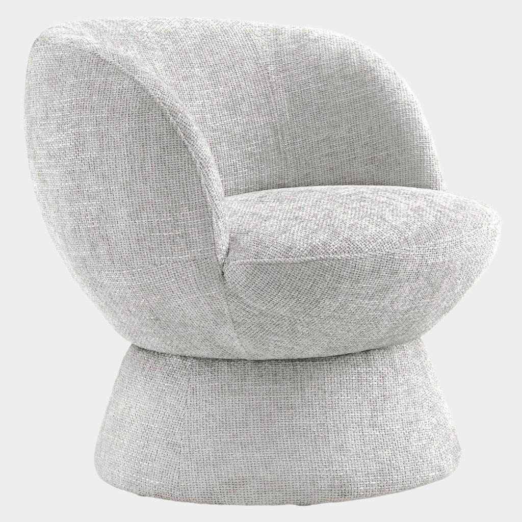 Vesta Chenille Fabric Upholstered Swivel Chair