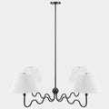 Wave Squiggle 4-Arm Pendant Light