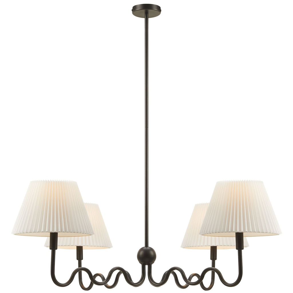 Wave Squiggle 4-Arm Pendant Light
