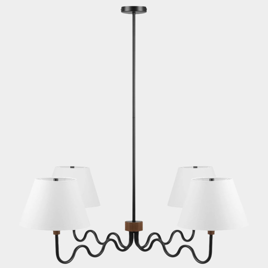 Sunlit Squiggle 4-Arm Pendant Light