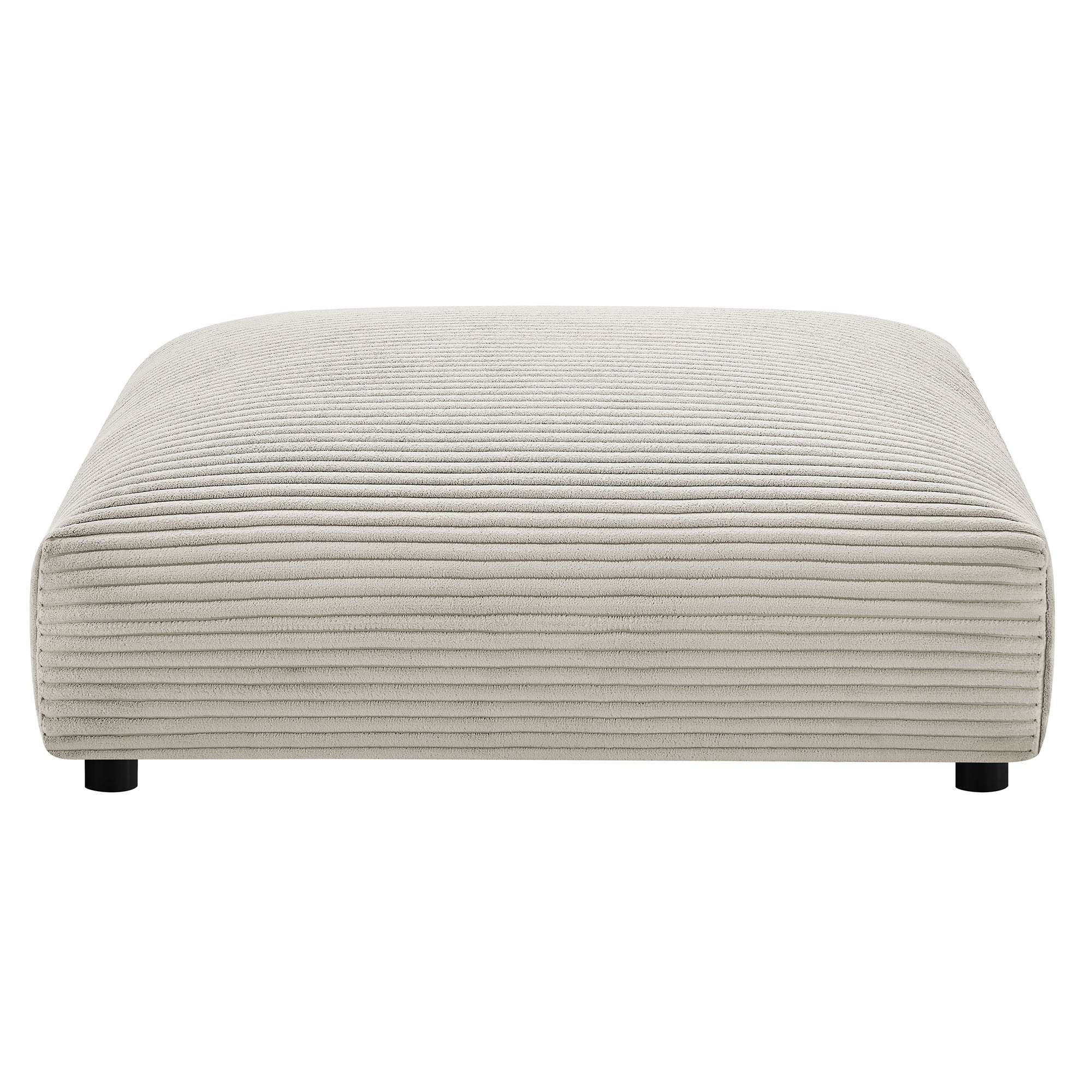Solace 4-Piece Modular Corduroy Upholstered Sectional Sofa With Ottoman