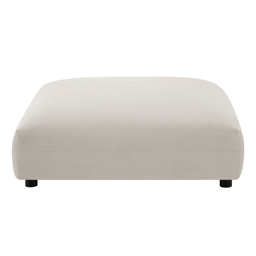 Solace 4-Piece Modular Upholstered Fabric Sectional Sofa With Ottoman