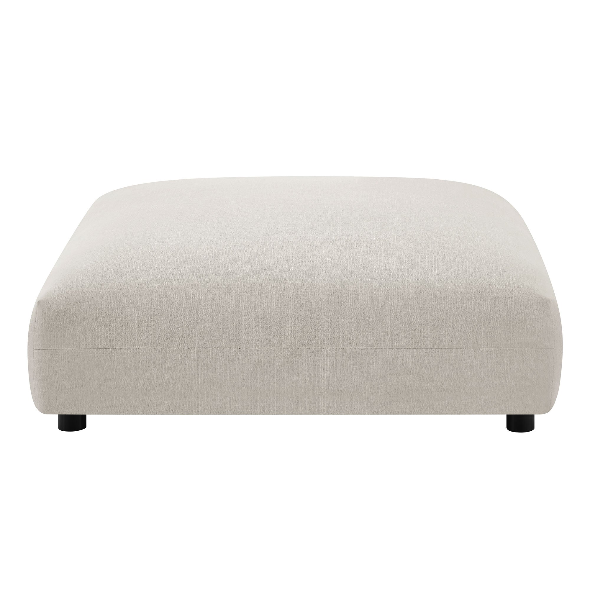 Solace Modular Upholstered Fabric Ottoman in Salt