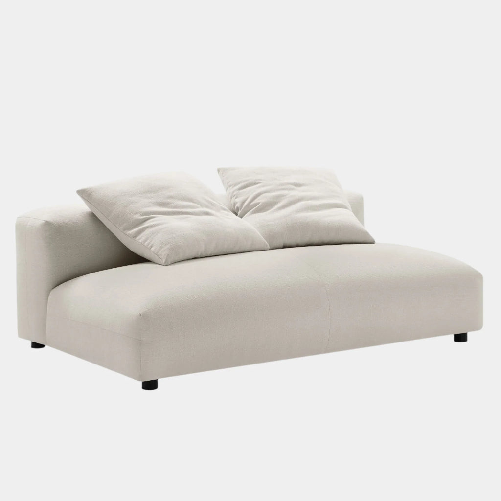 Solace 4-Piece Modular Upholstered Fabric Sectional Sofa With Ottoman