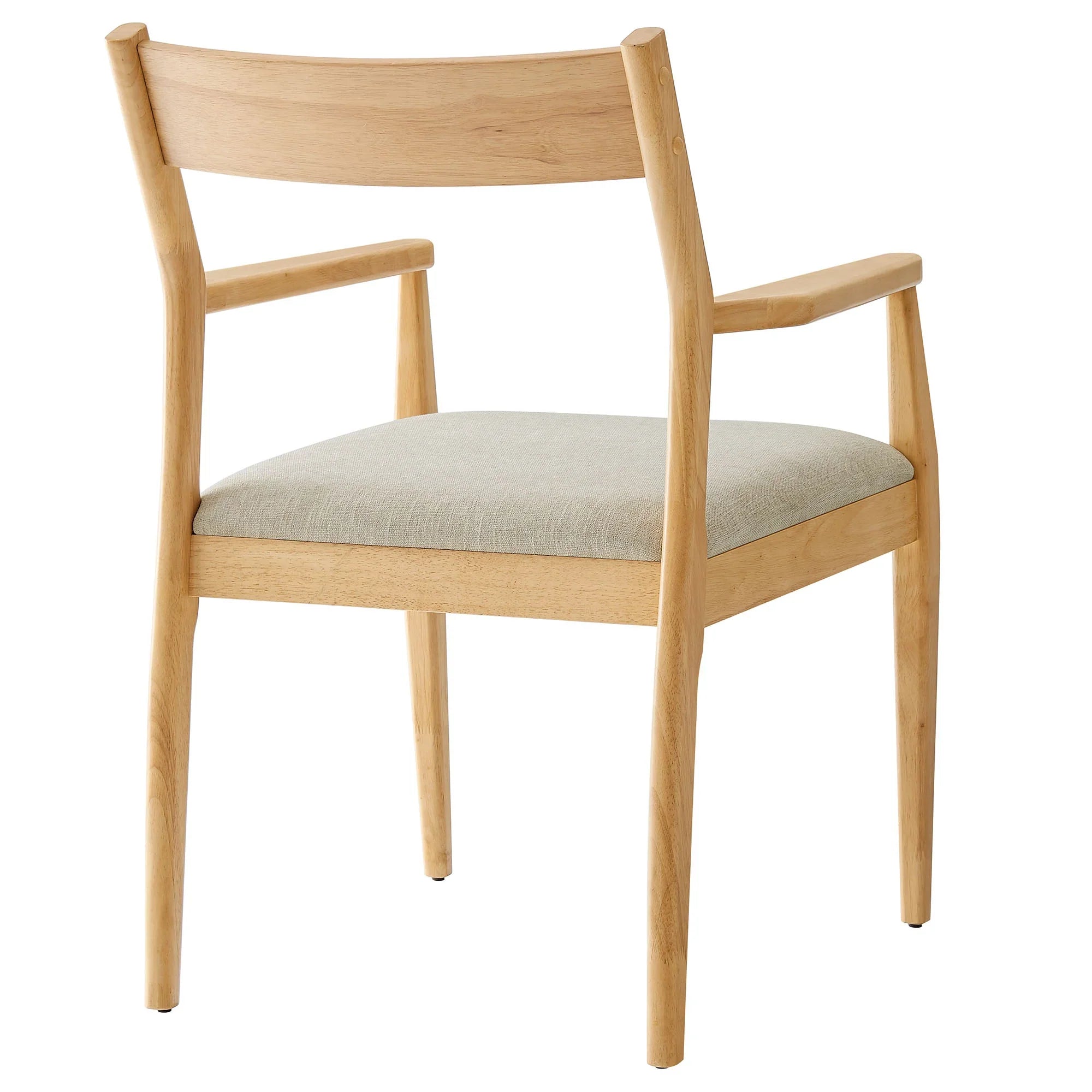 Solara Vegan Leather Wood Dining Armchairs Set of 2