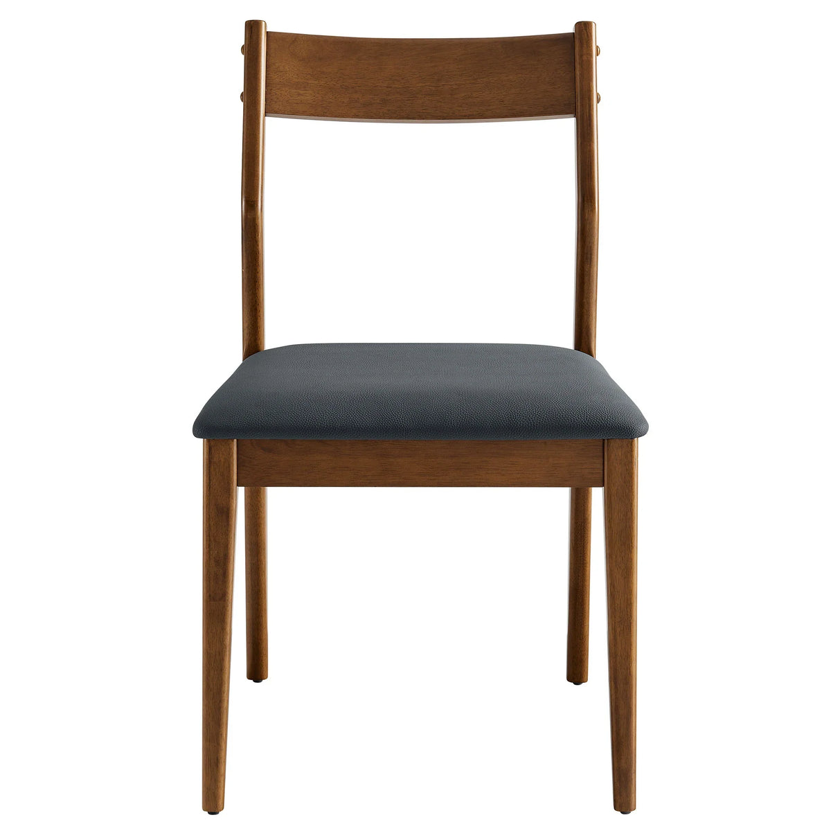 Solara Vegan Leather Wood Dining Side Chairs Set of 2