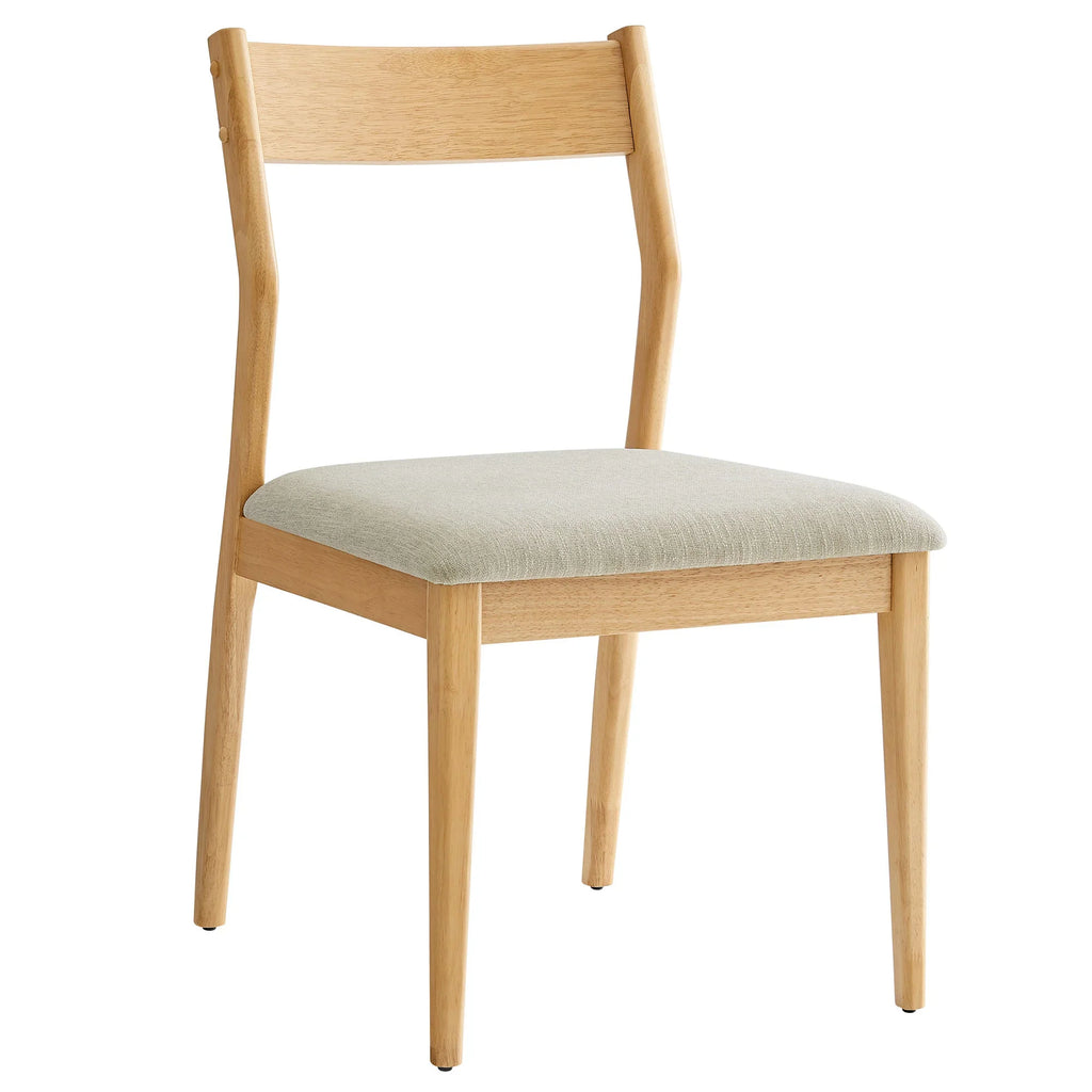 Solara Vegan Leather Wood Dining Side Chairs Set of 2