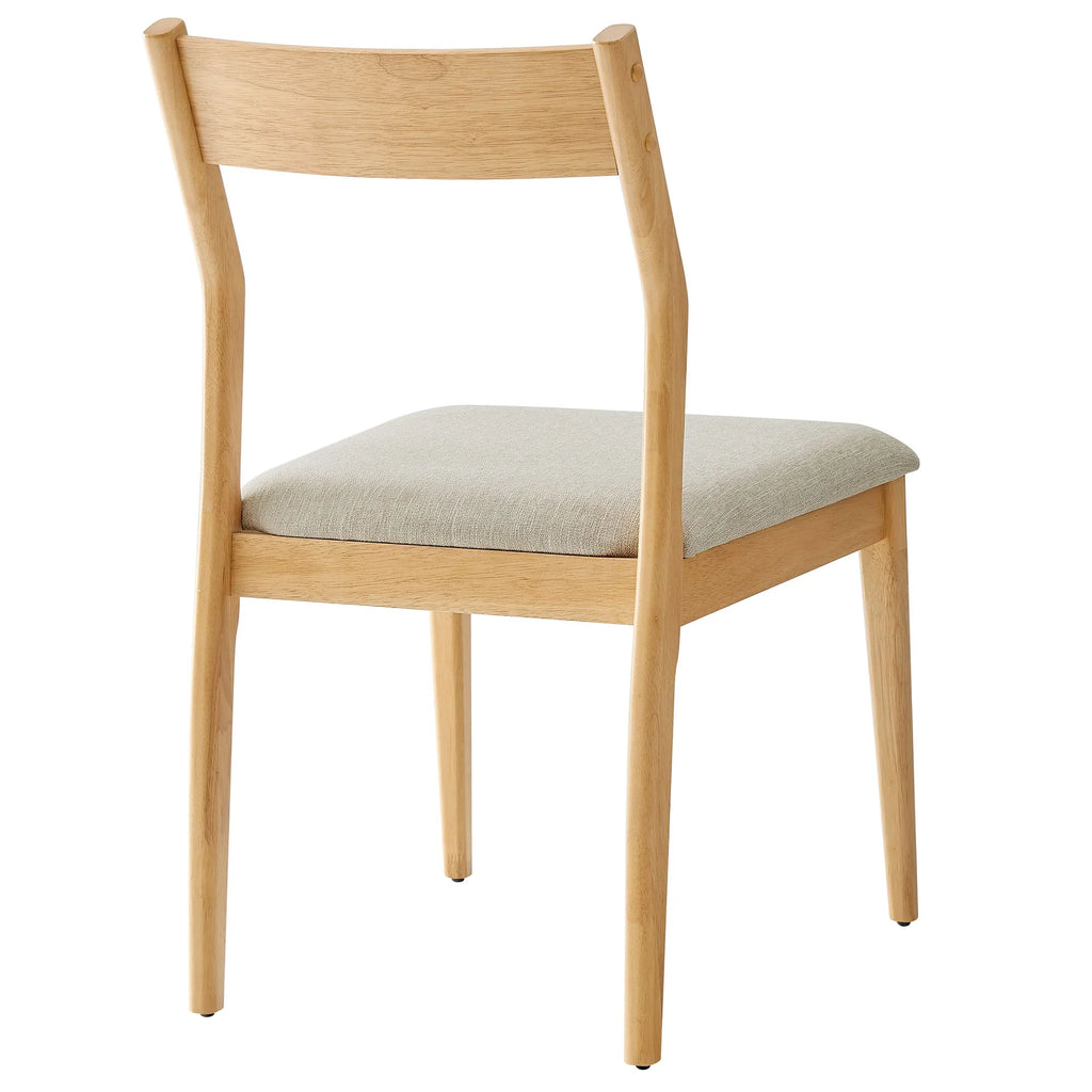 Solara Vegan Leather Wood Dining Side Chairs Set of 2