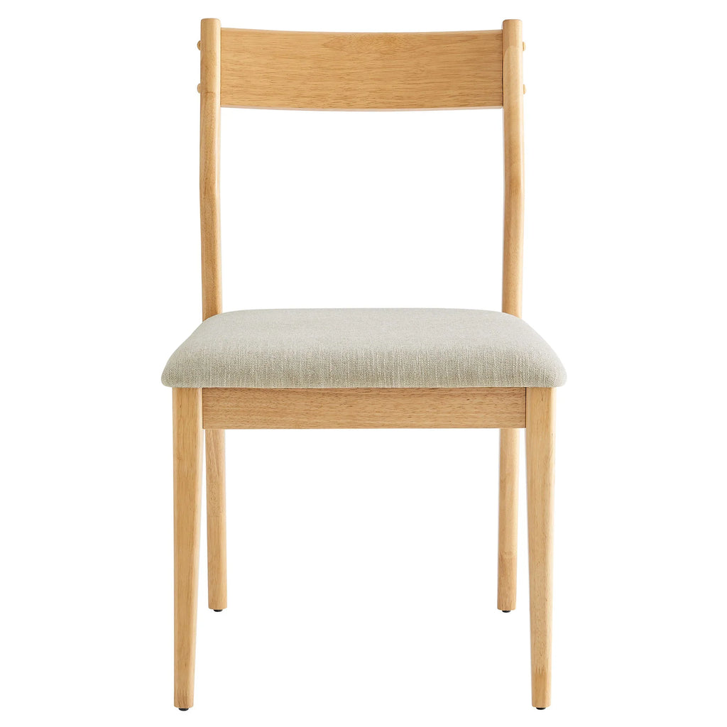 Solara Vegan Leather Wood Dining Side Chairs Set of 2