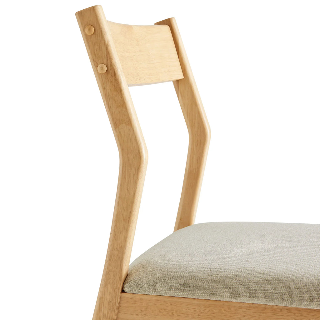 Solara Vegan Leather Wood Dining Side Chairs Set of 2