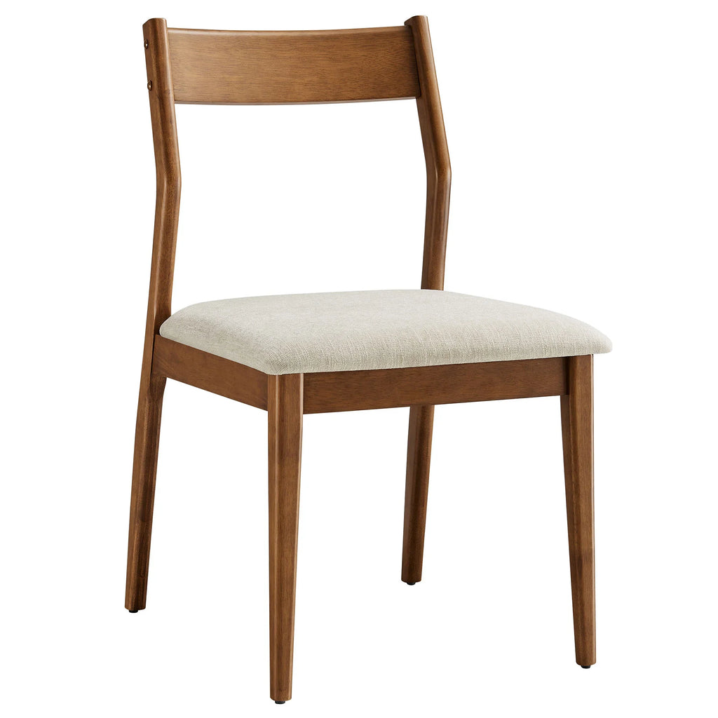 Solara Vegan Leather Wood Dining Side Chairs Set of 2