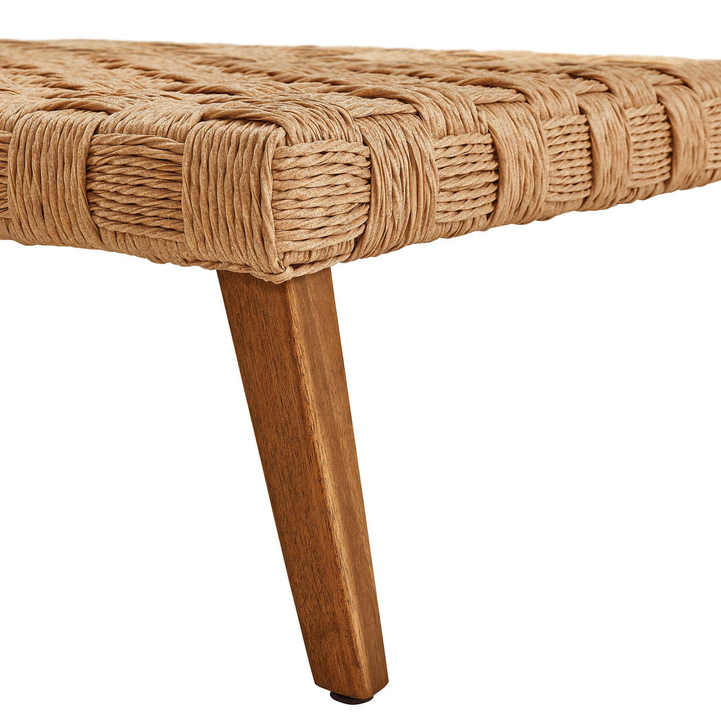 Thames Outdoor Patio Wicker Outdoor Patio Rattan Coffee Table in Natural