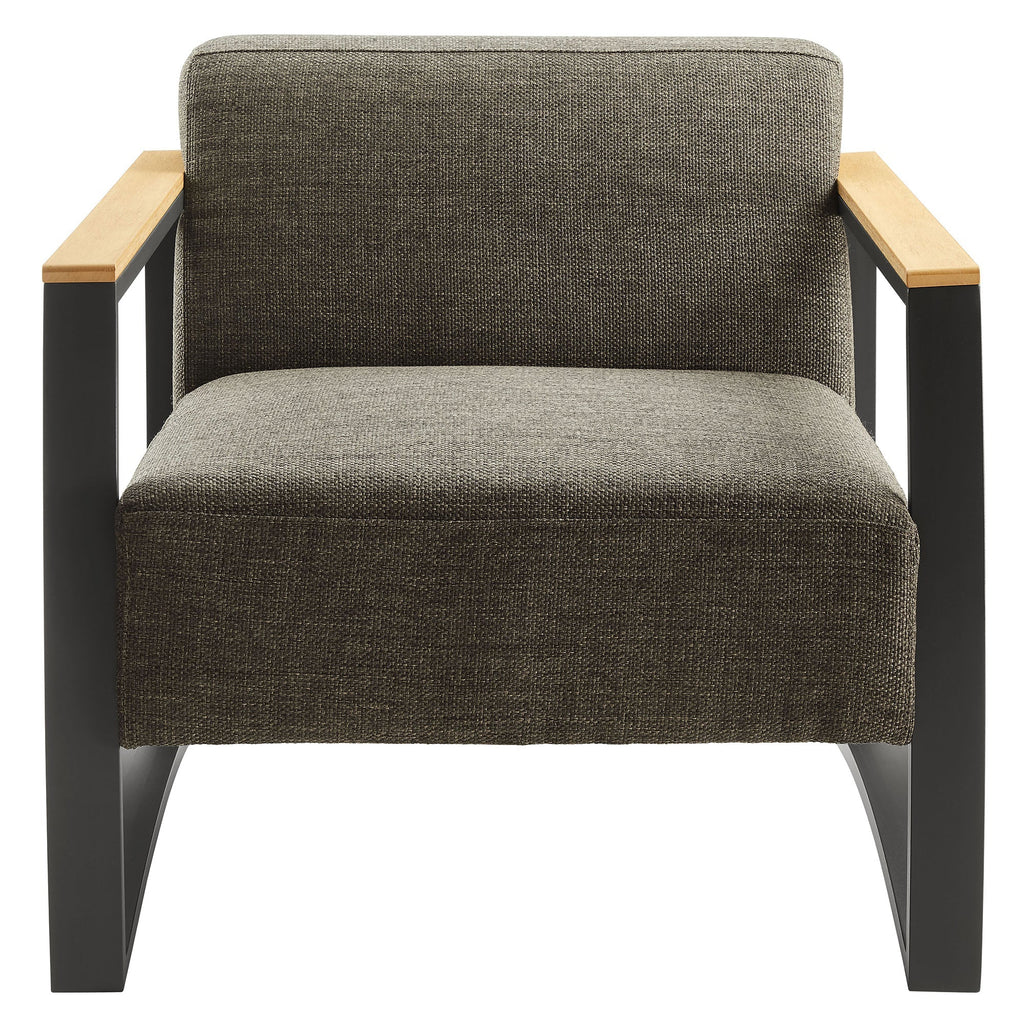 Sauve Outdoor Patio Aluminum and Fabric Armchair
