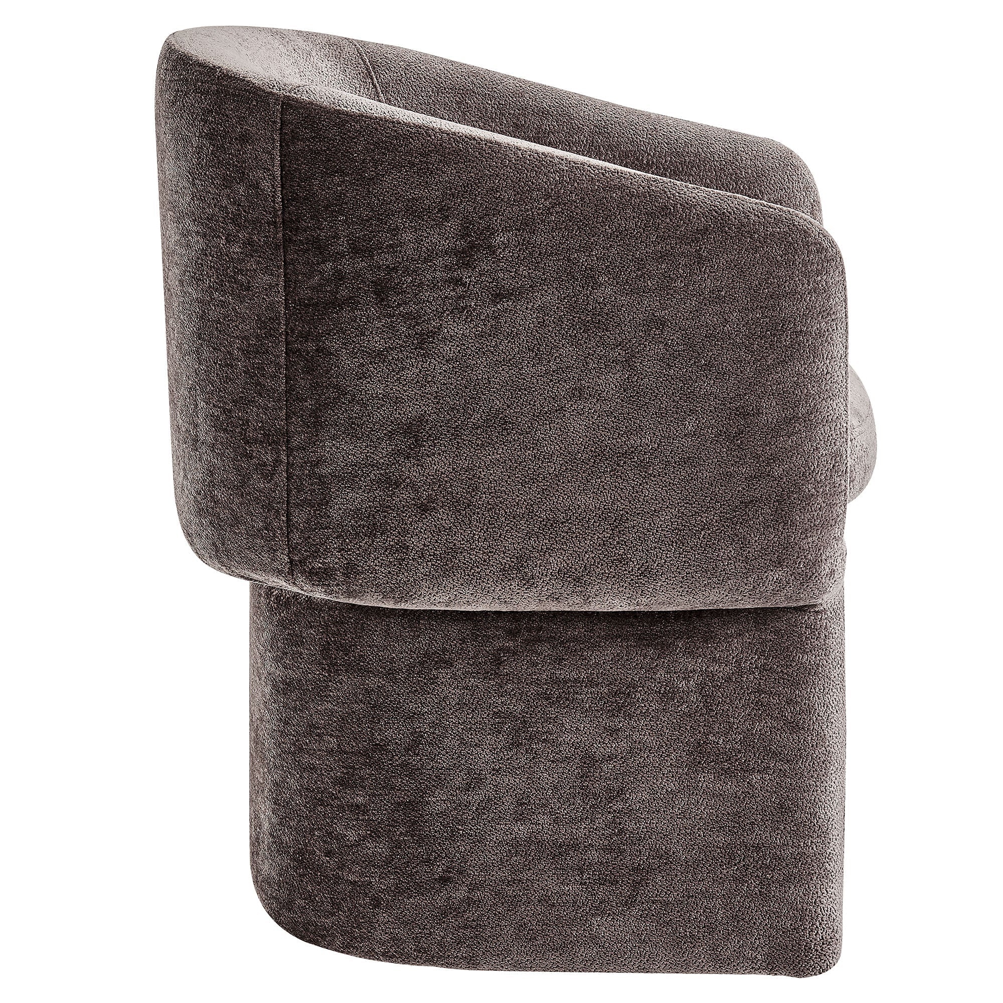 Verity Barrel Back Chenille Dining Armchair