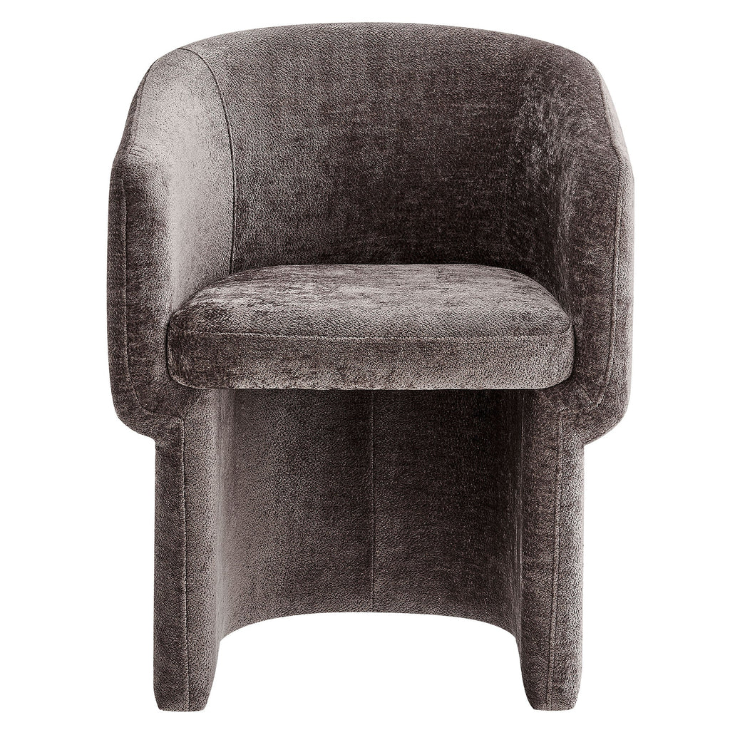 Verity Barrel Back Chenille Dining Armchair