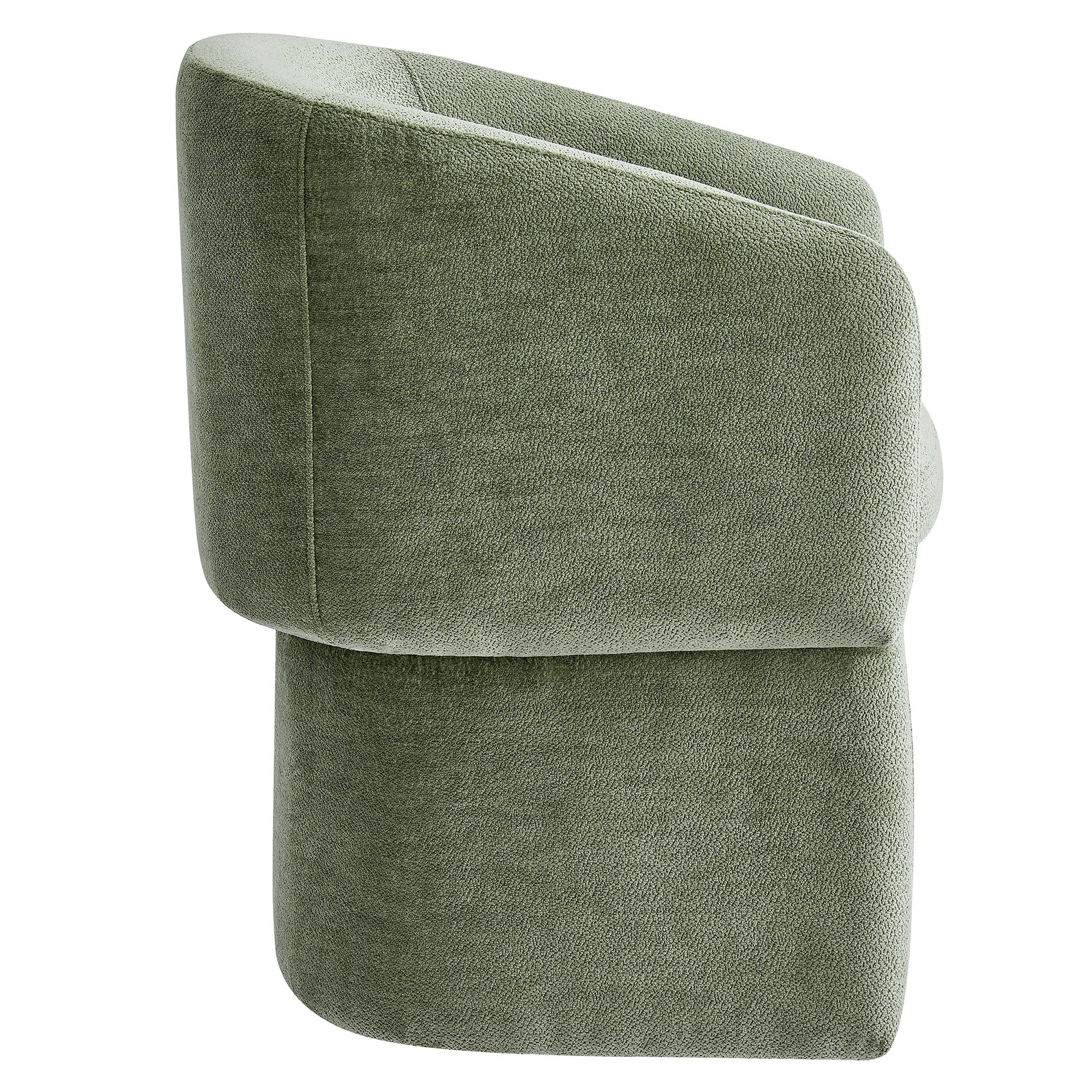 Verity Barrel Back Chenille Dining Armchair