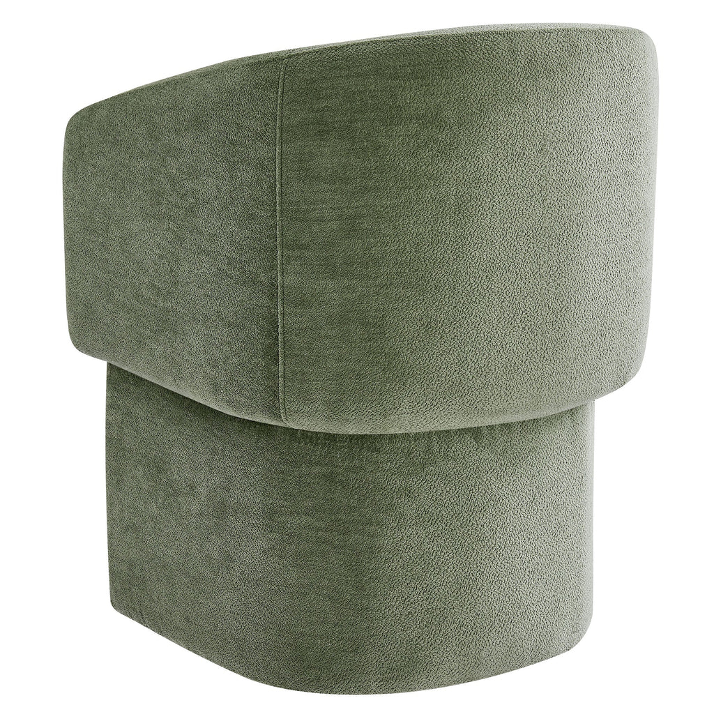 Verity Barrel Back Chenille Dining Armchair