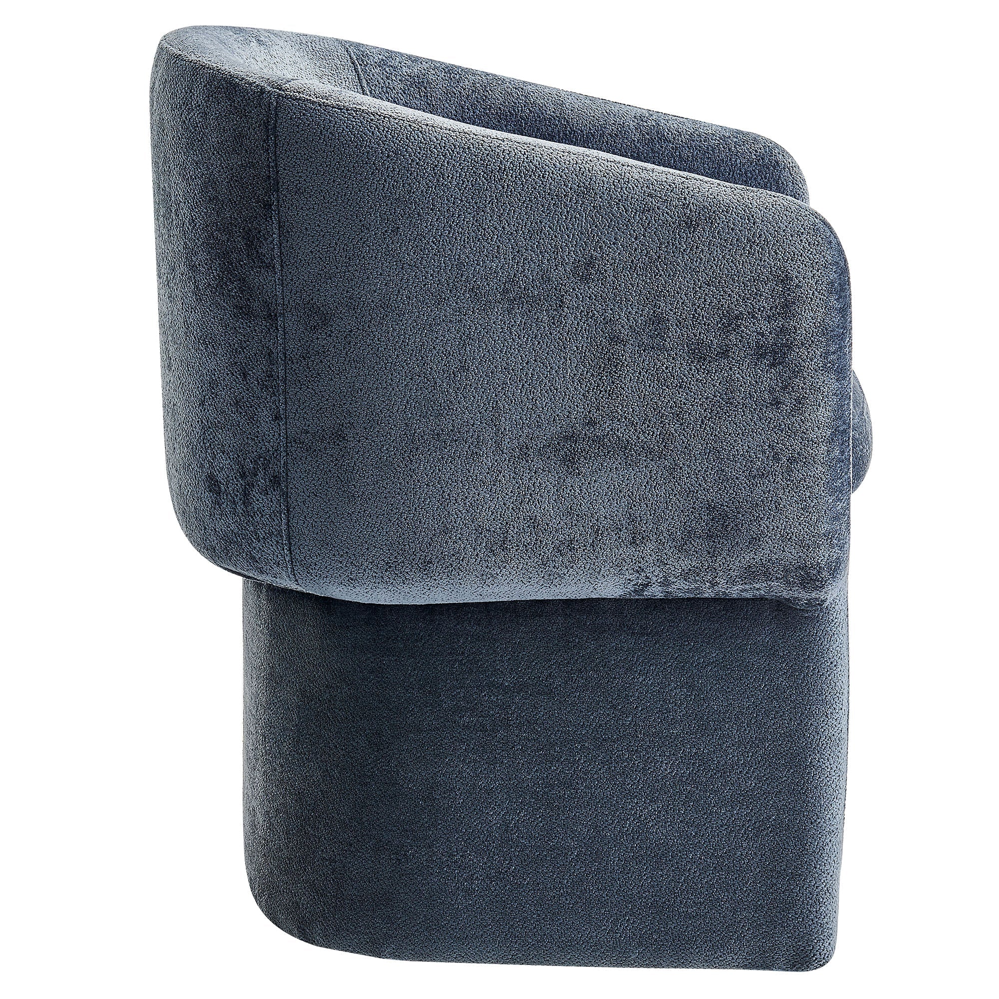 Verity Barrel Back Chenille Dining Armchair