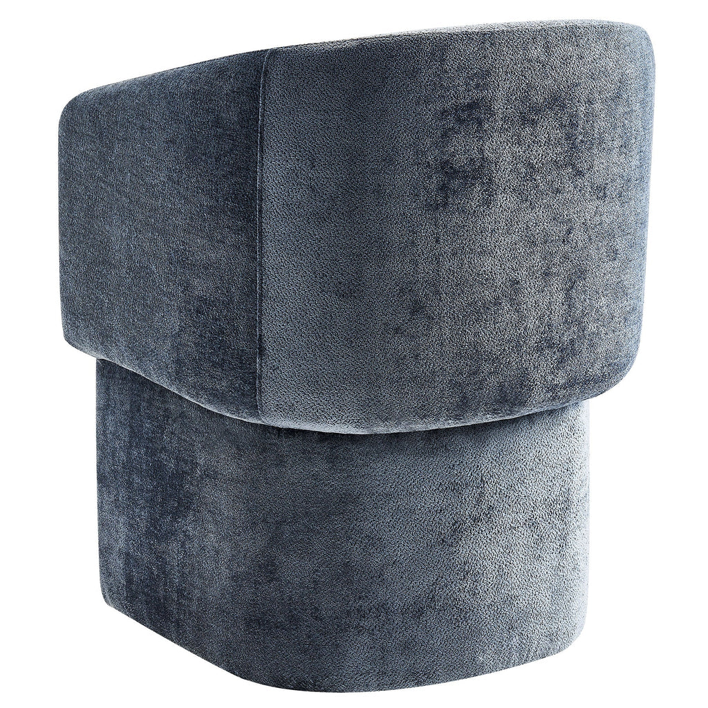 Verity Barrel Back Chenille Dining Armchair