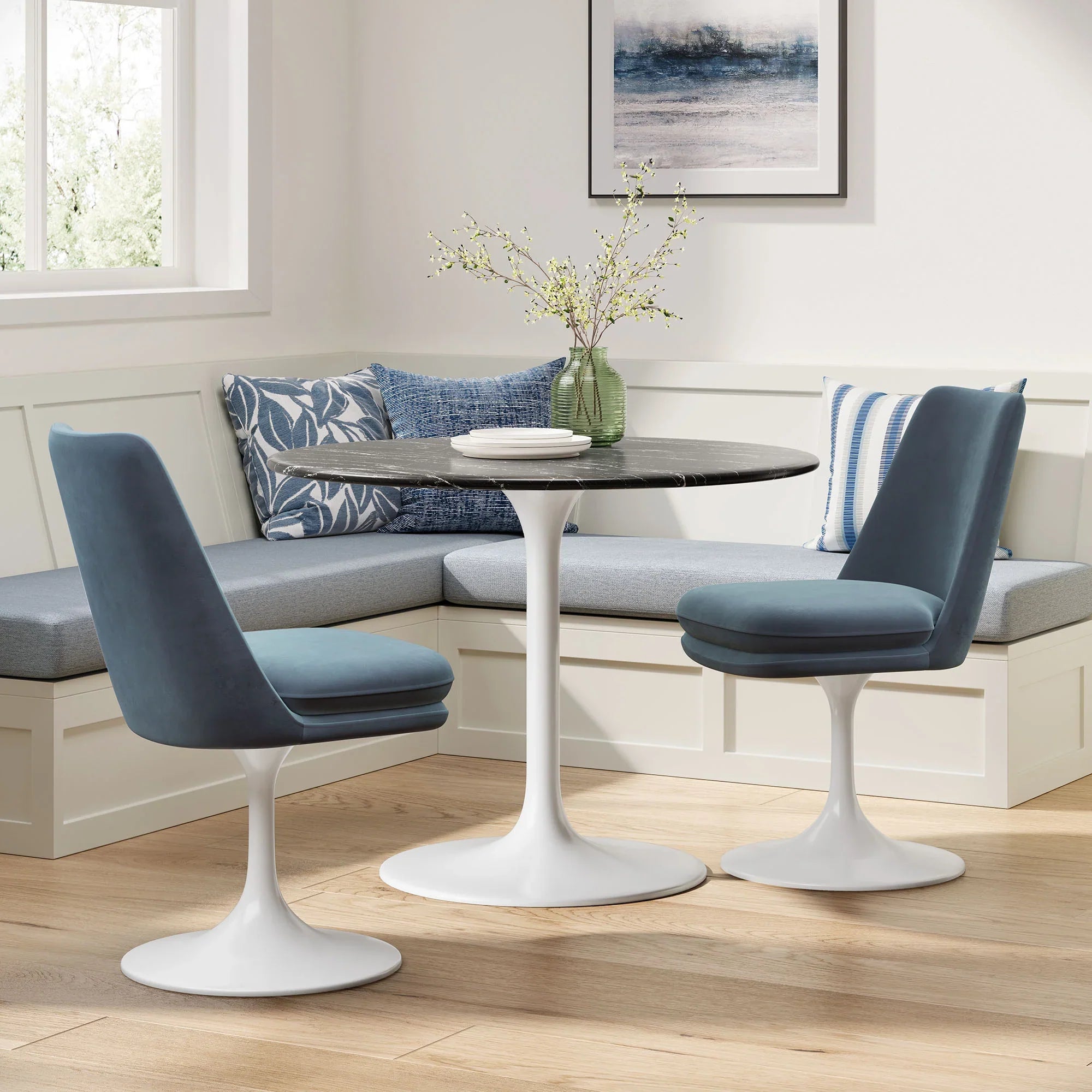 Lippa Swivel Dining Performance Velvet Side Chair