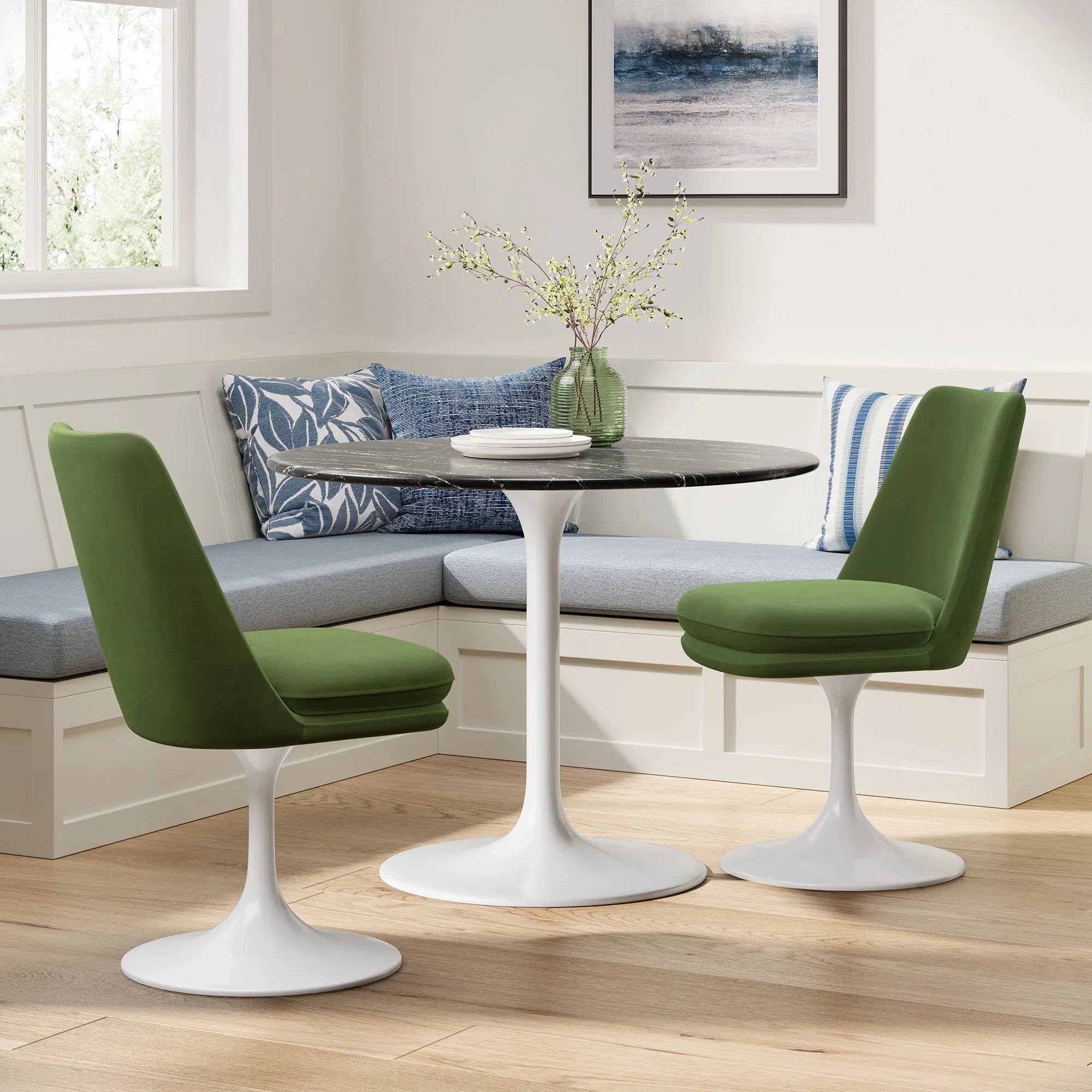 Lippa Swivel Dining Performance Velvet Side Chair