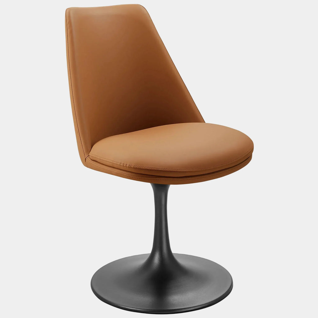 Lippa Swivel Dining Vegan Leather Side Chair