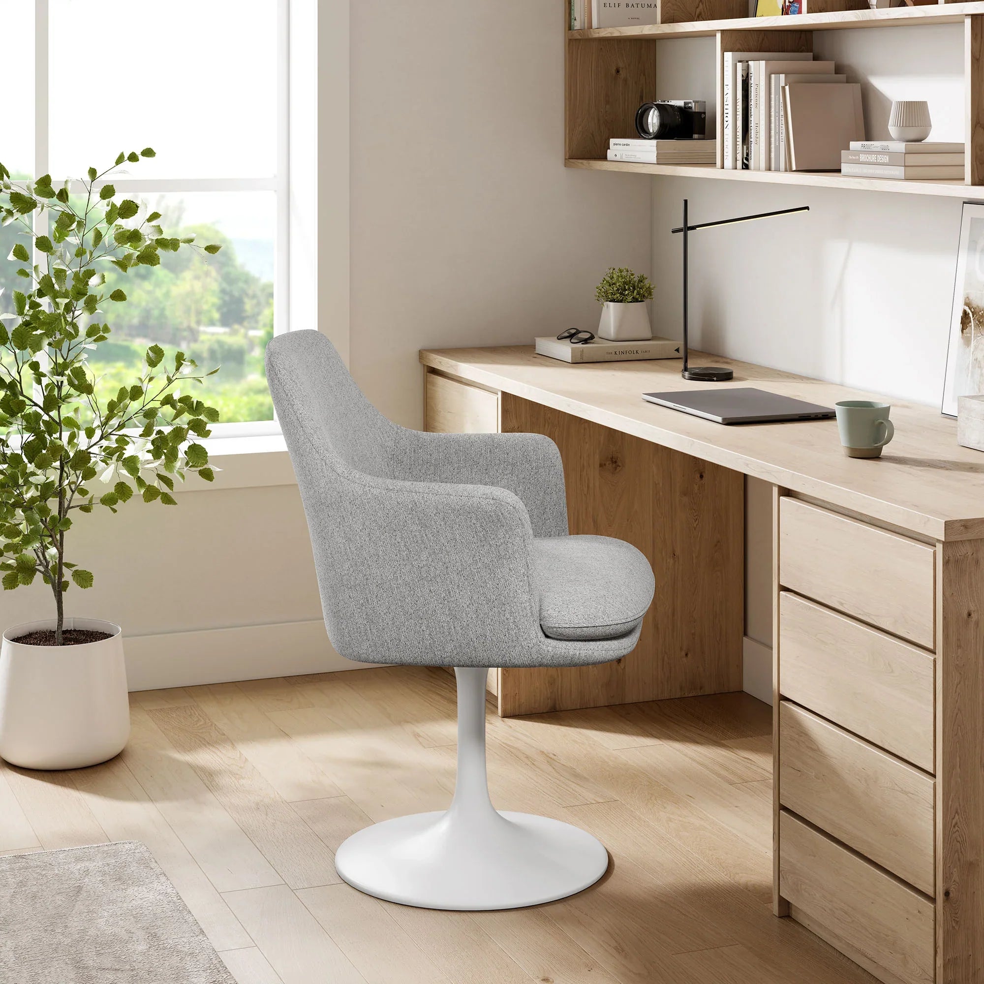 Lippa Swivel Dining Upholstered Armchair