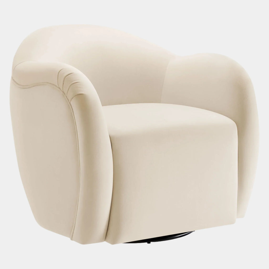 Compose Performance Velvet Swivel Armchair