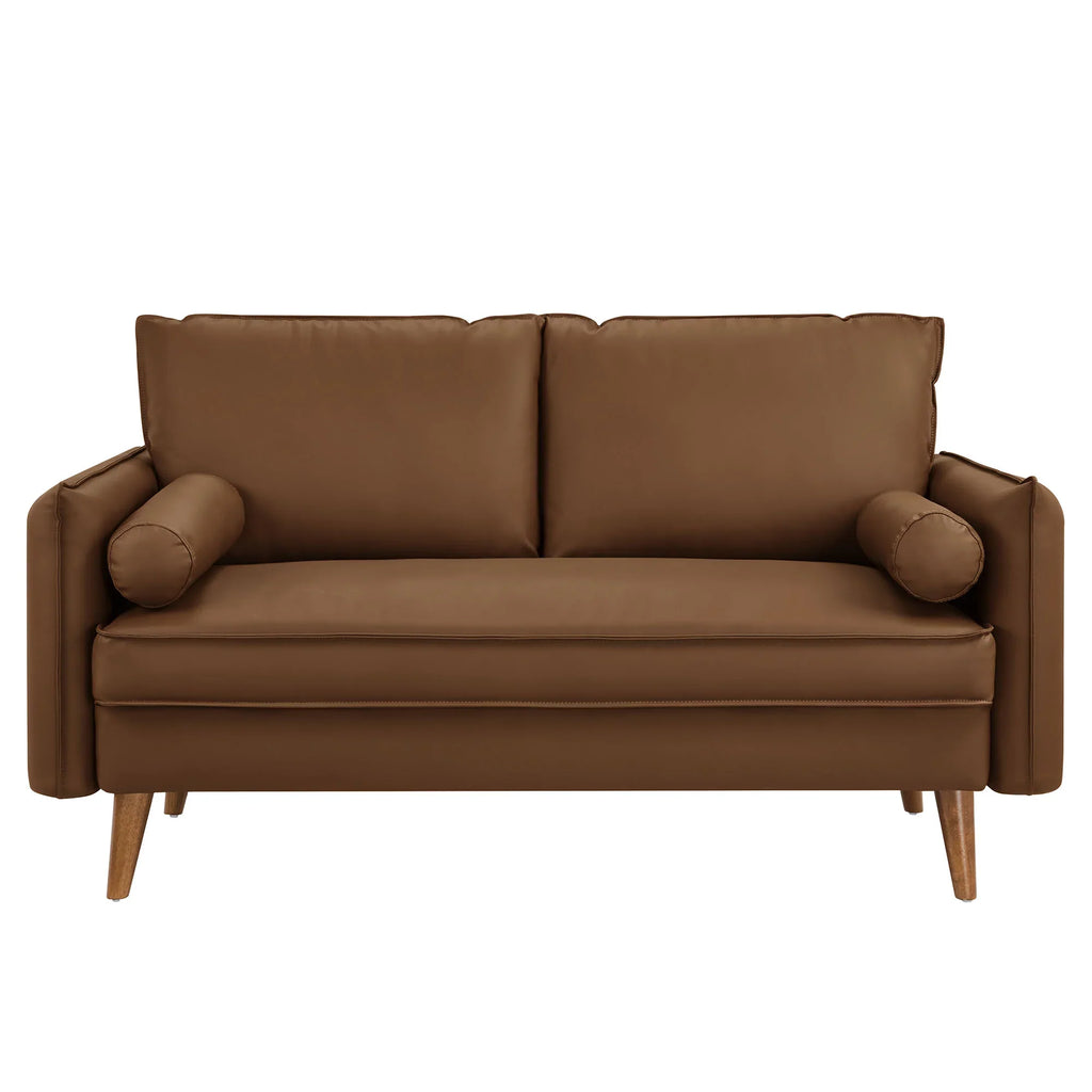 Revive Upholstered Vegan Leather Loveseat