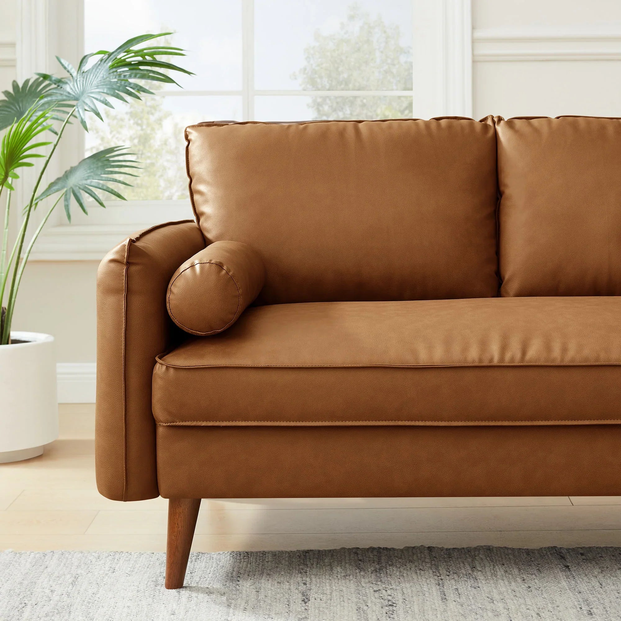 Revive Upholstered Vegan Leather Loveseat
